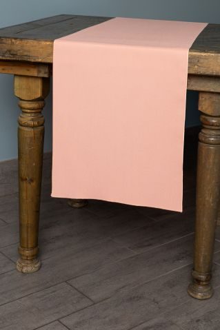 Classic Solid Coral table runner